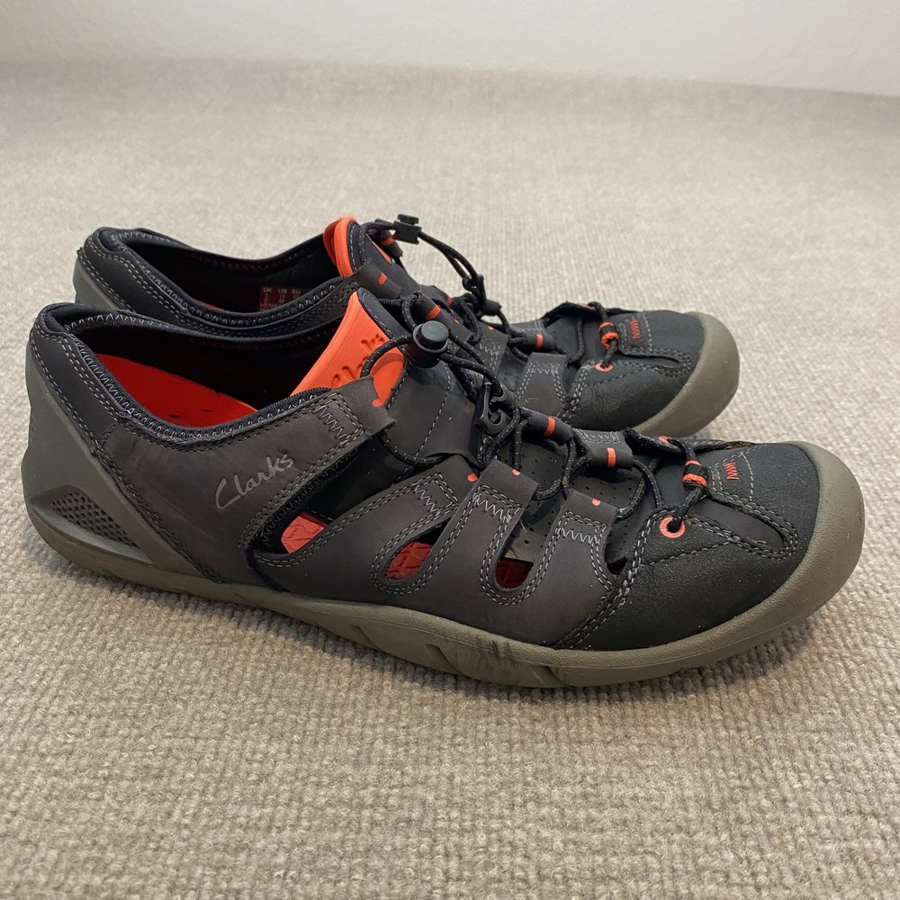Clarks Sandals Mens Size 10 Gray Outdoor Closed Toe Drawstring Hiking Gorpcore